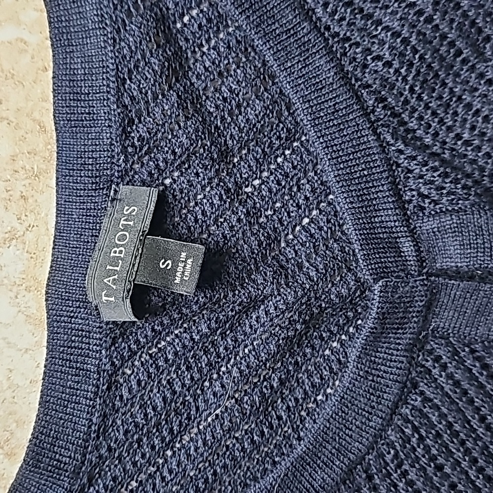 Talbots Cropped Eyelet Sweater - Picture 4 of 7